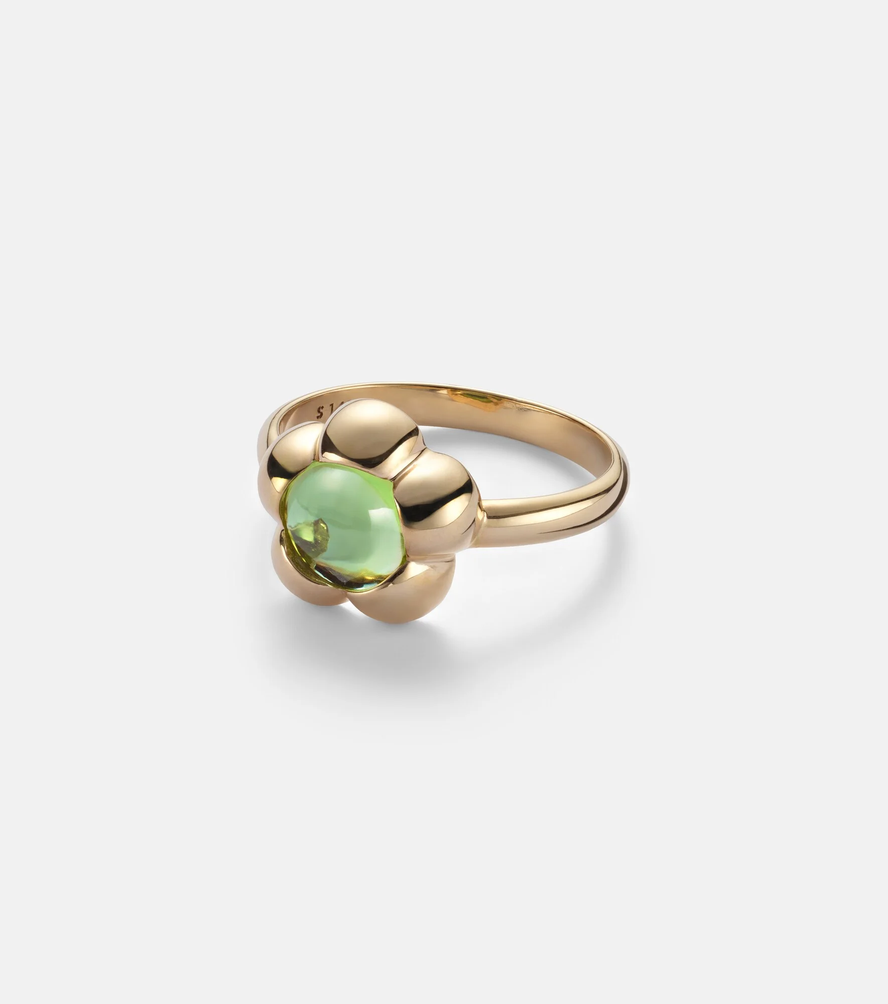 Kensington 14kt gold pinky ring with peridot - 1