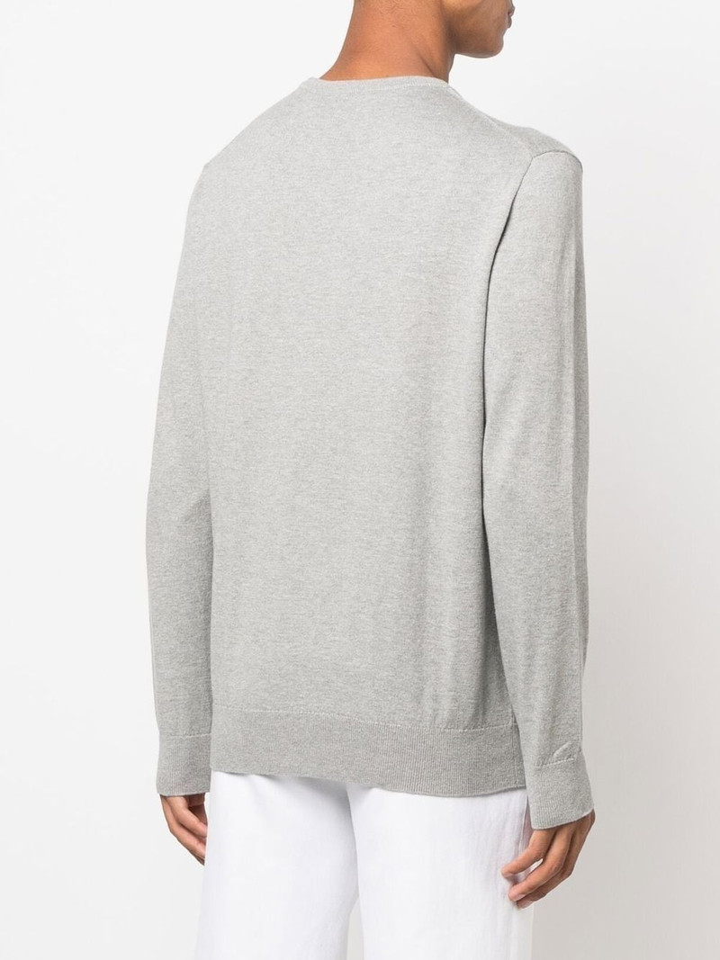 logo-embroidered cotton-cashmere jumper 4
