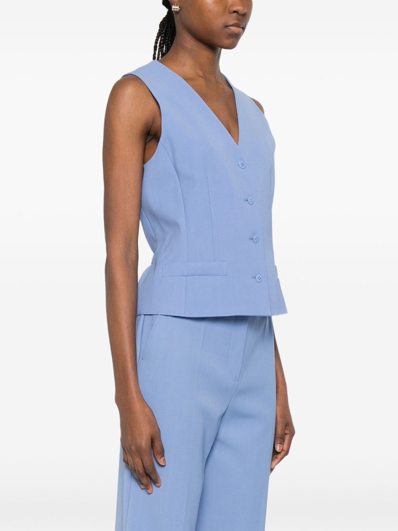 Mstmadia button V-neck waistcoat 3