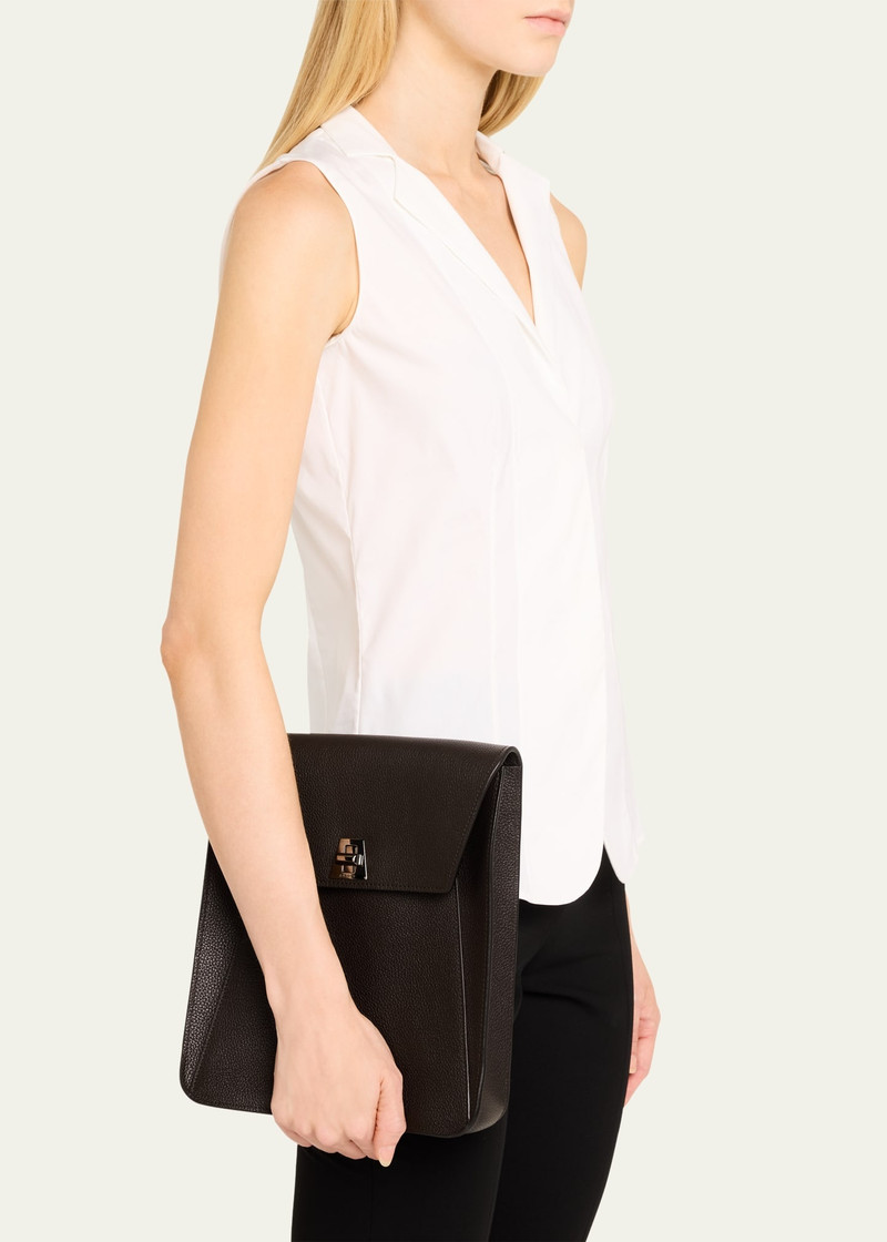 AKRIS Anouk Medium Flap Leather Messenger Bag outlook