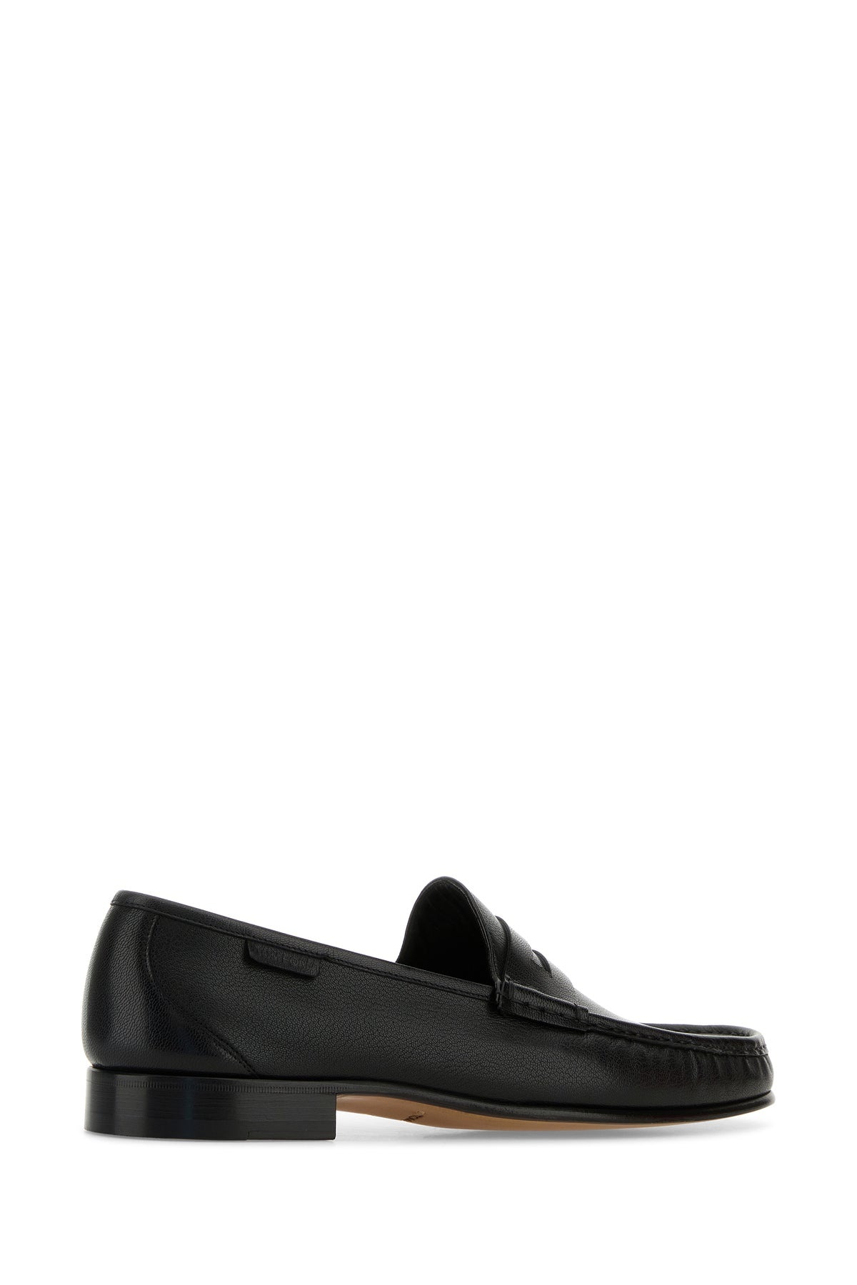 Black leather loafers - 3