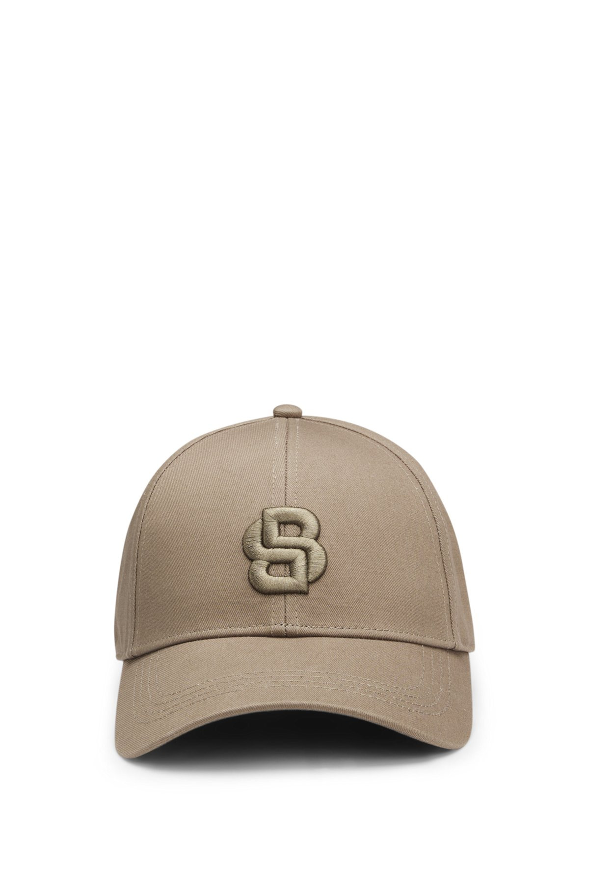 COTTON-TWILL CAP WITH EMBROIDERED DOUBLE B MONOGRAM - 2