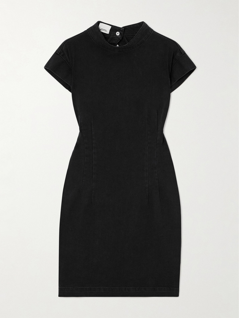 Nina Open Back Denim Mini Dress 1