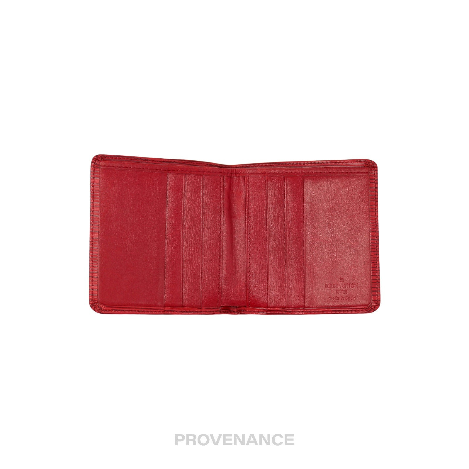 Louis Vuitton 6CC Bifold Wallet - Red Epi Leather - 7