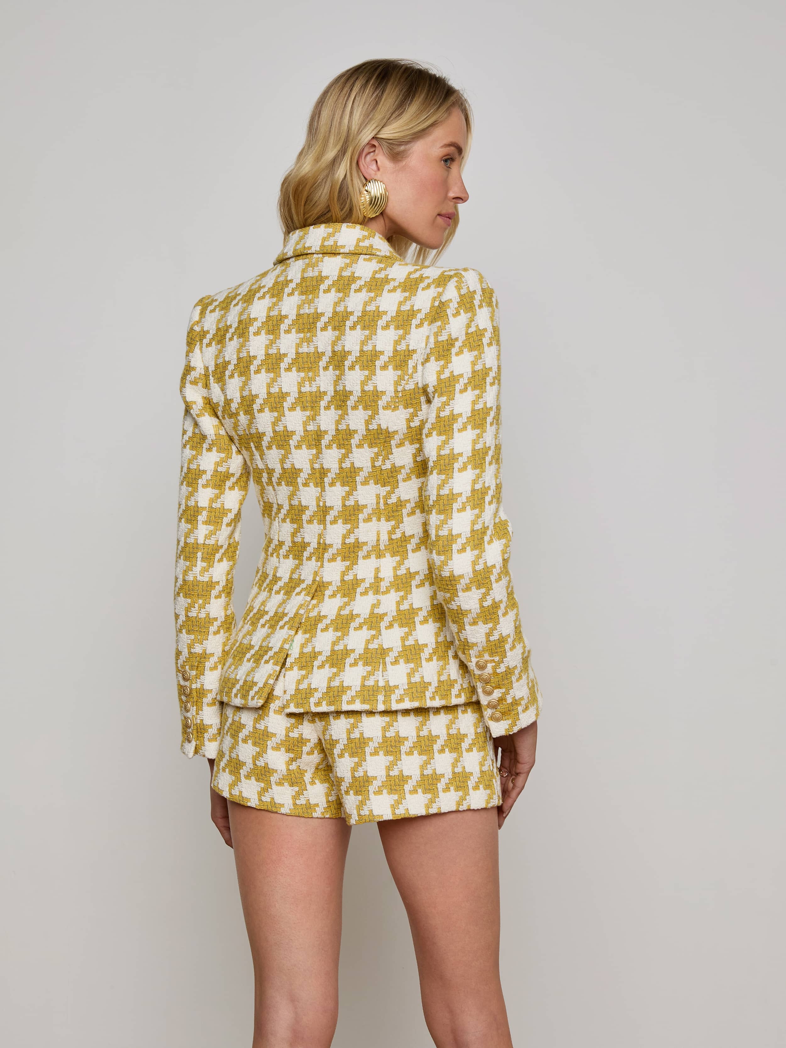 Marie Houndstooth Tweed Blazer - 5