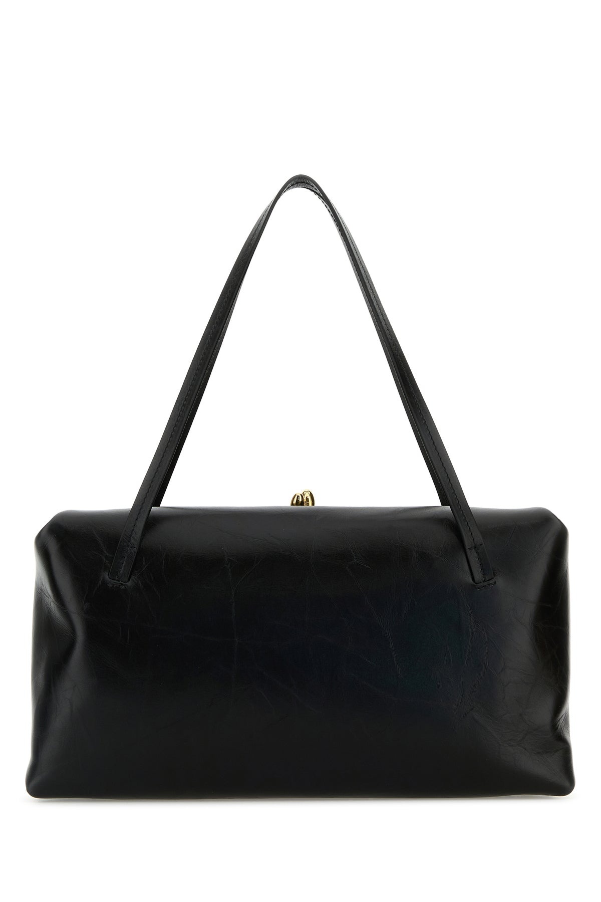 Black leather medium Goji Pillow shoulder bag - 3