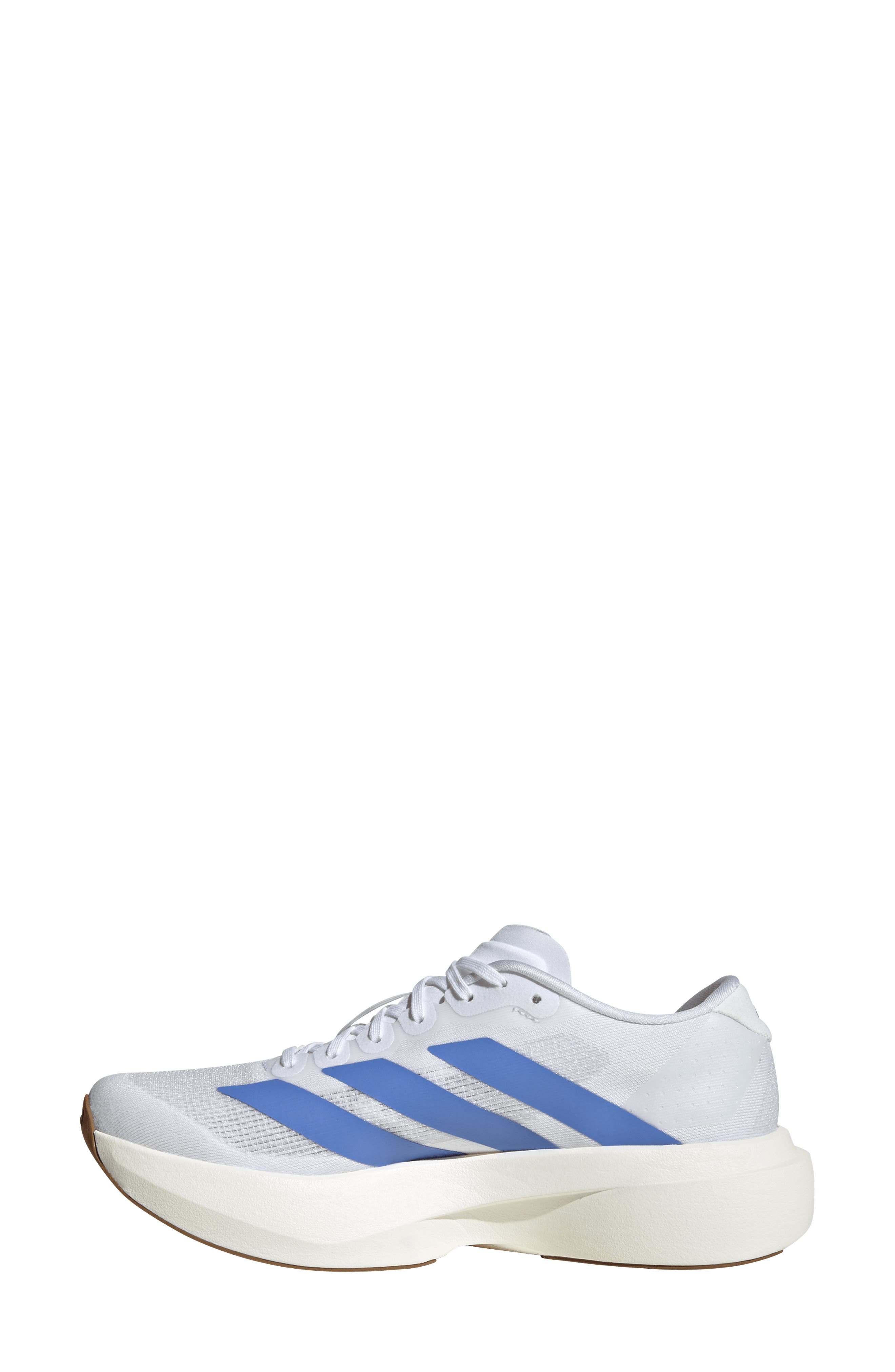 adidas Adizero Evo SL Running Shoe in White/Blue Fusion/Off White at Nordstrom - 6
