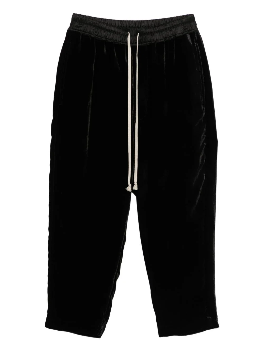 velvet drawstring trousers - 1