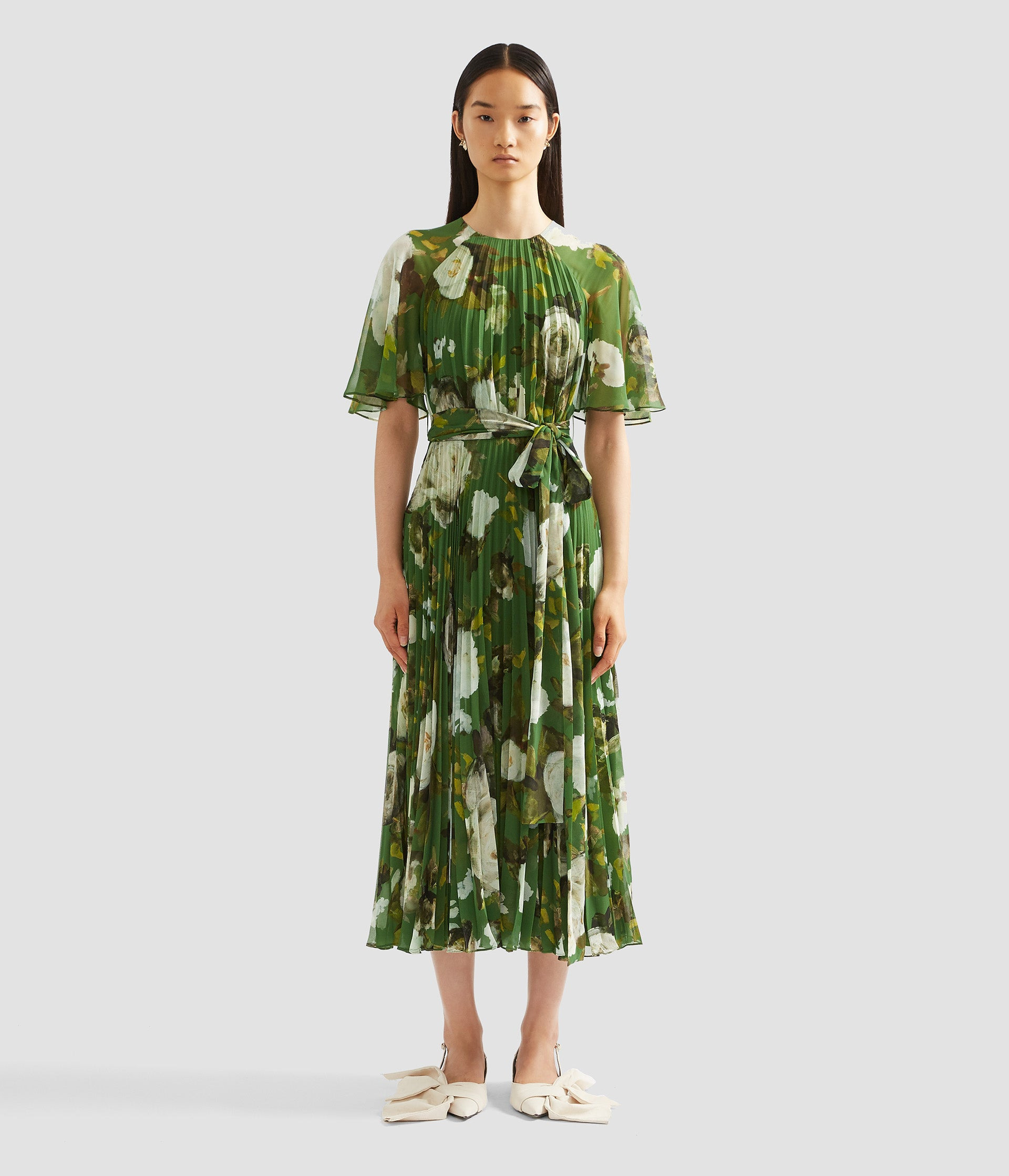 SHORT SLEEVE MIDI DRESS - 4