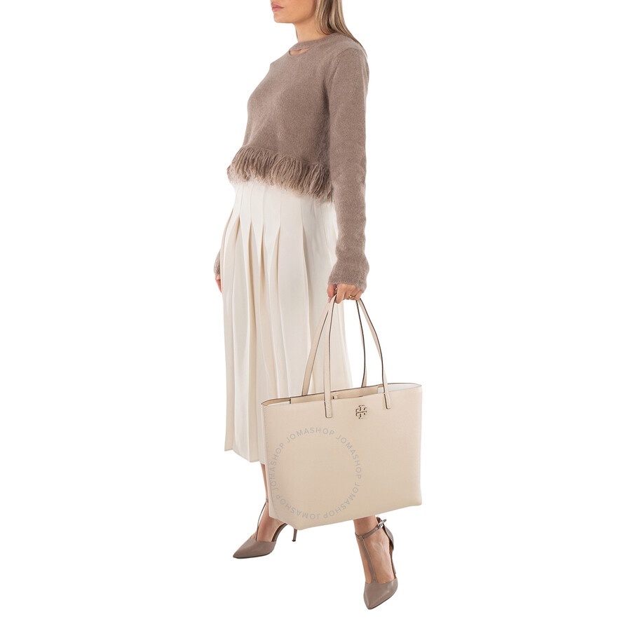Tory Burch - Tory Burch Brie McGraw Pebbled Leather Tote Bag - 3