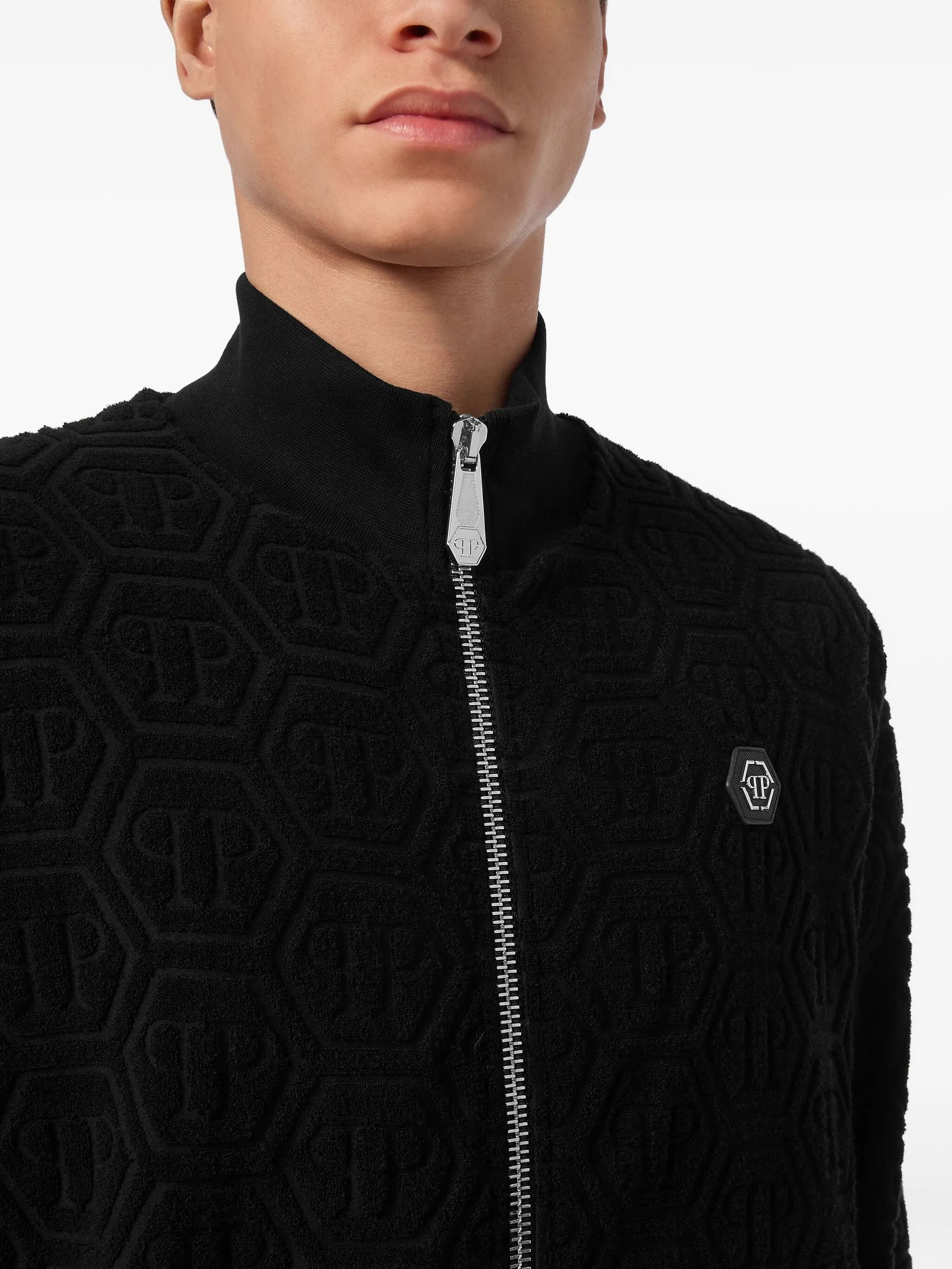 Philipp Plein Embossed Zip-up Jacket - 2