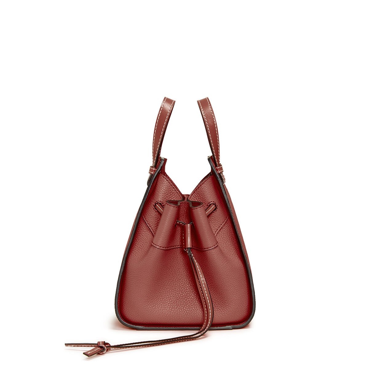 Mini Hammock Drawstring bag in soft grained calfskin - 4