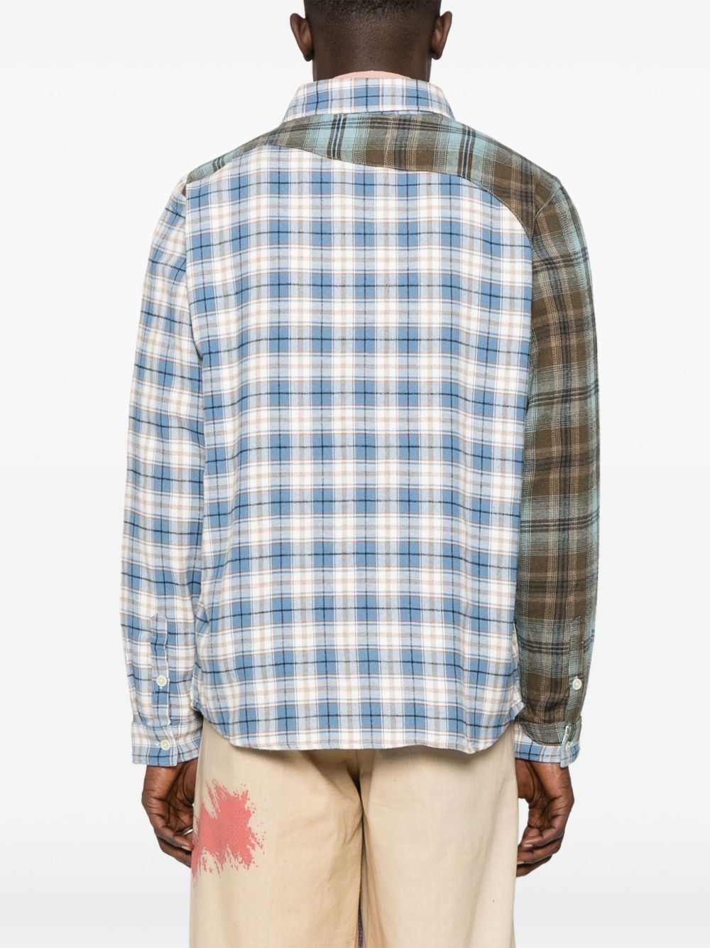 patchwork-face shirt - 4