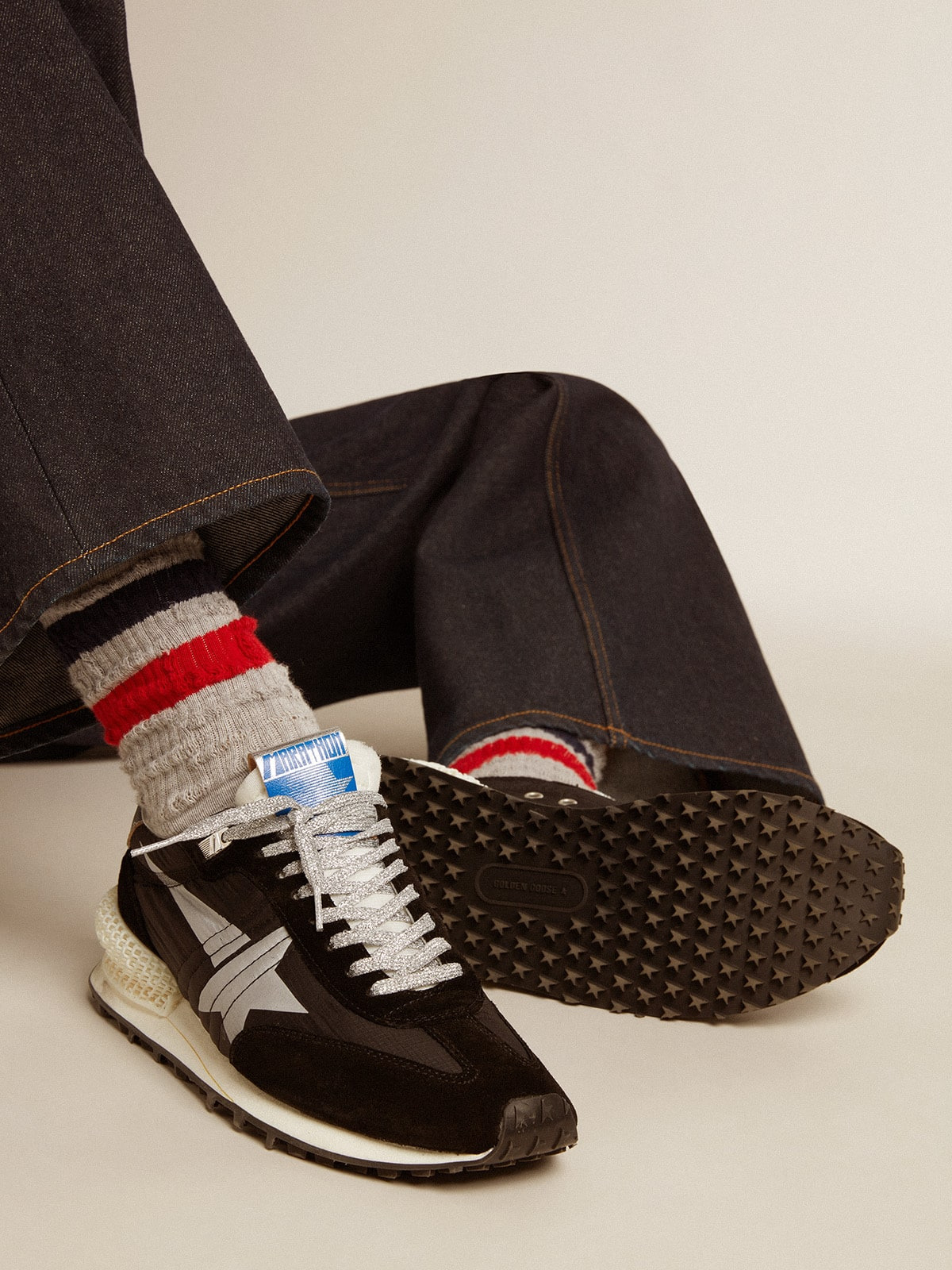 Men’s Marathon with black ripstop nylon upper and silver star - 3
