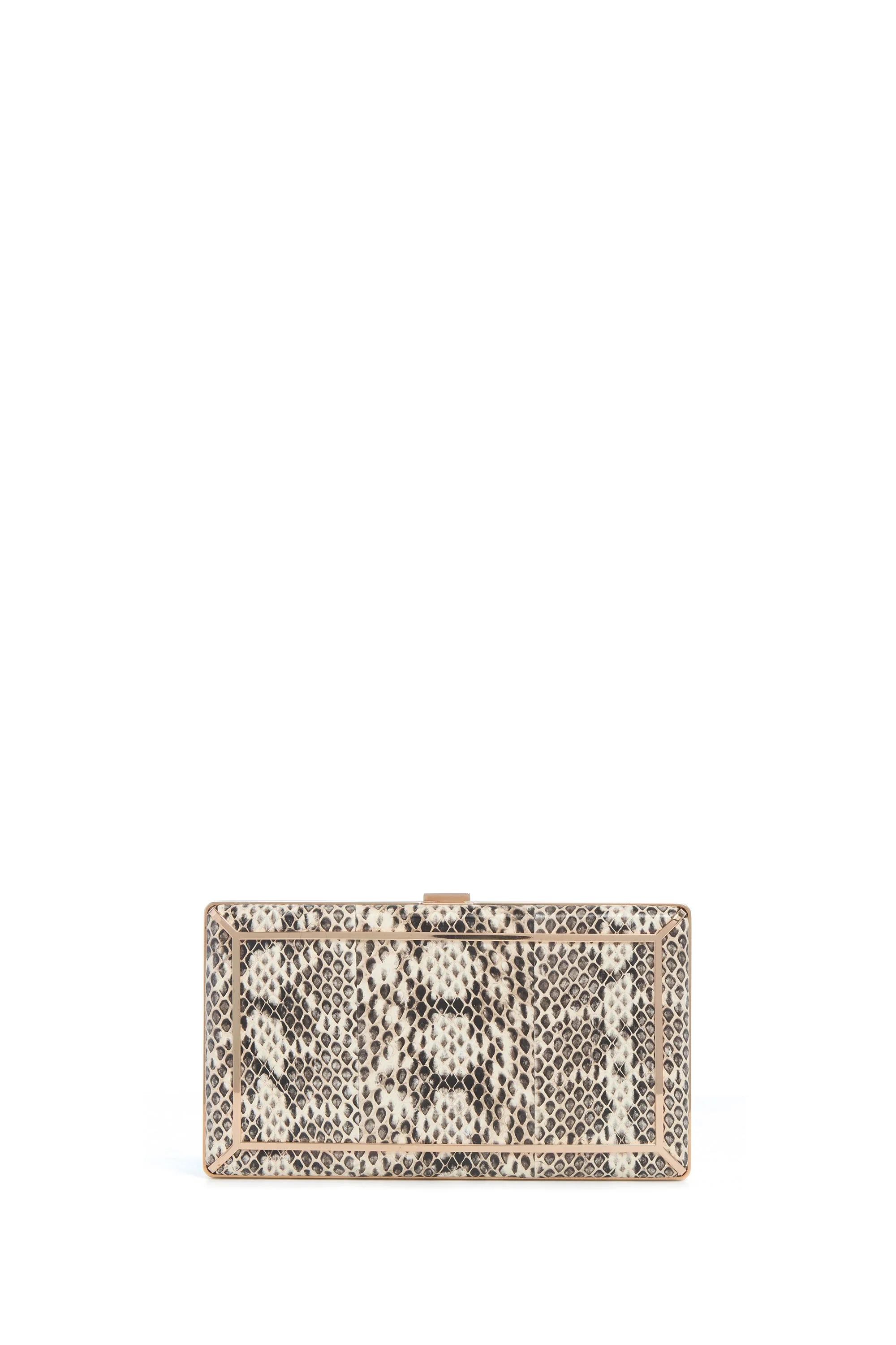 Callas Clutch in Black & White Snakeskin - 1