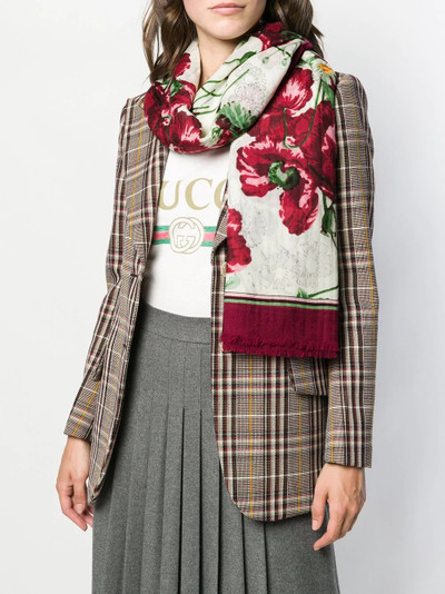 GUCCI floral print scarf outlook