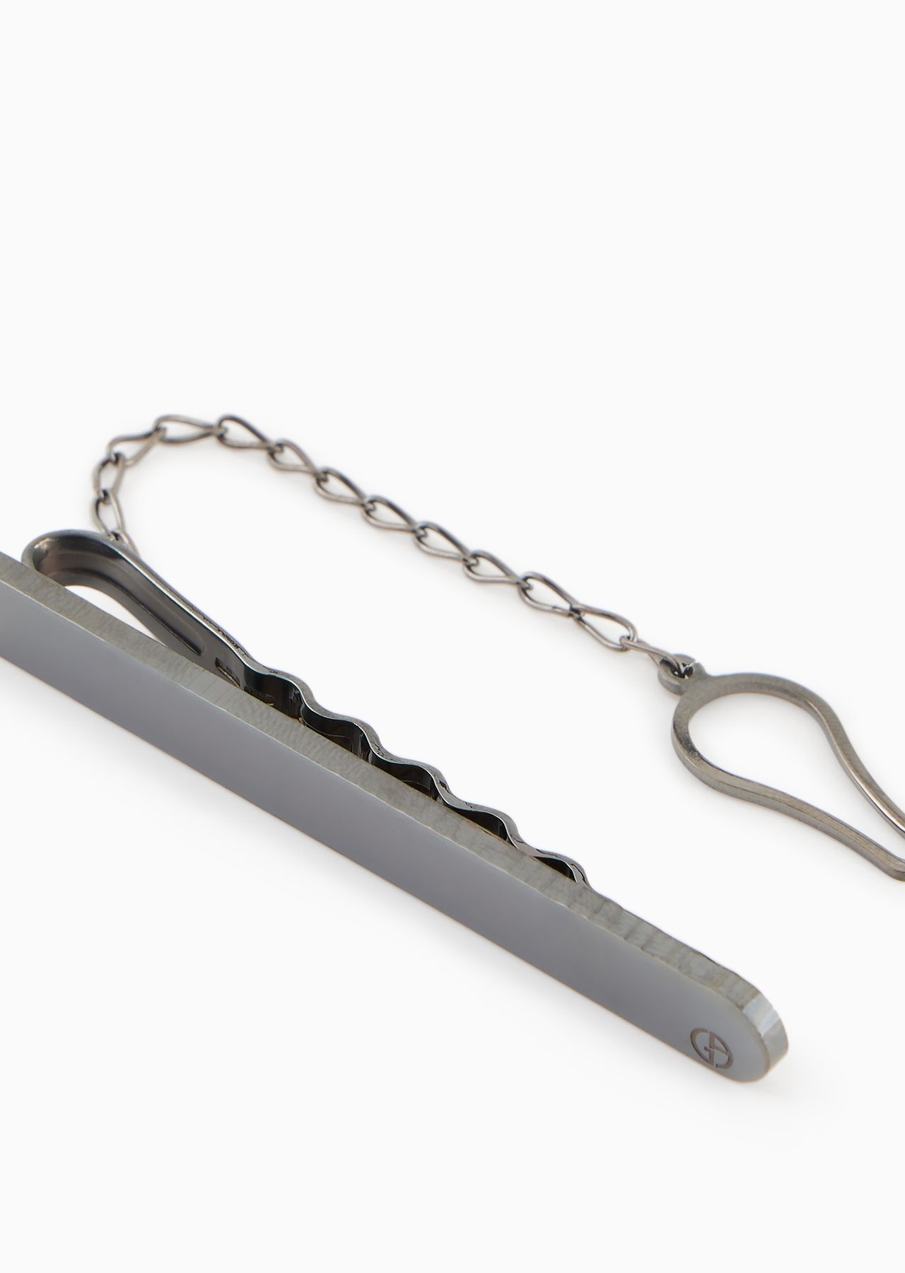 Sterling silver tie pin with enamelled logo - 2