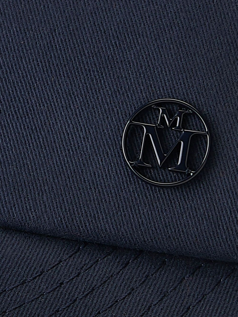 MAISON MICHEL Tiger cotton logo-plaque cap outlook