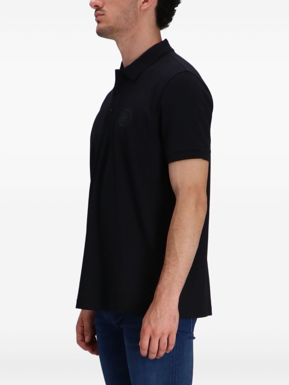 logo-print polo shirt - 3