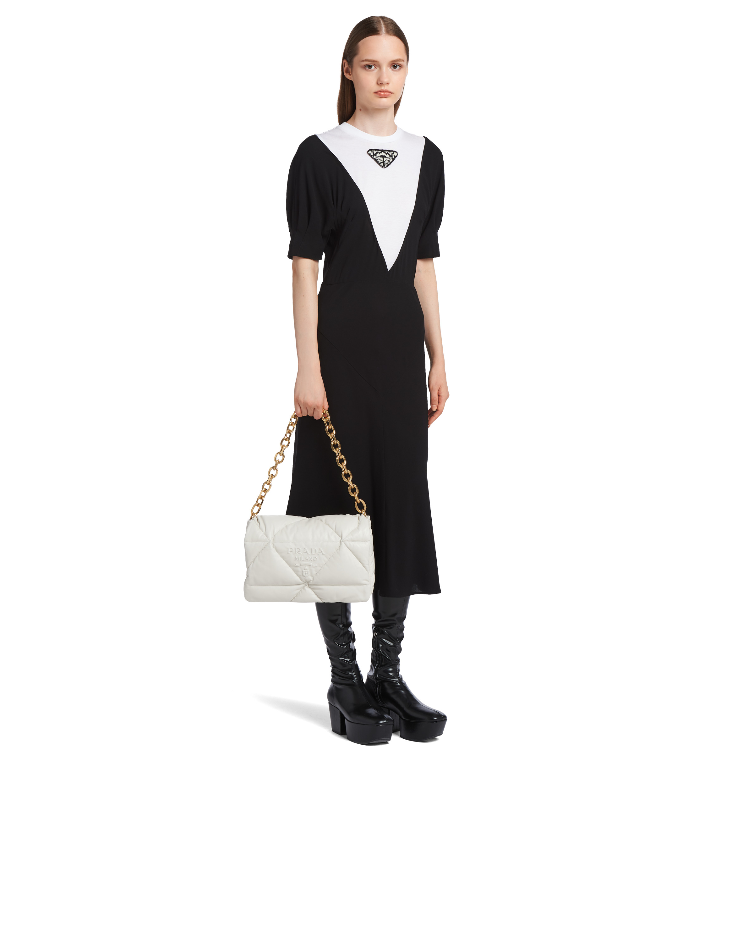 Padded nappa leather shoulder bag - 7
