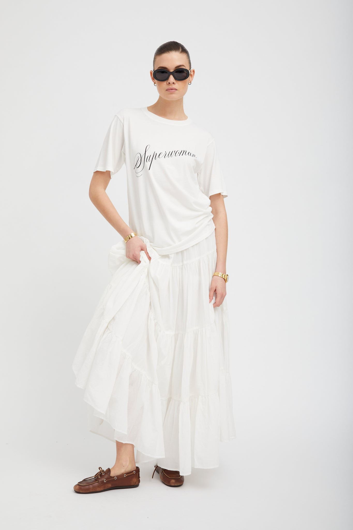 WHITE CLASSIC SUPERWOMAN TEE - 2