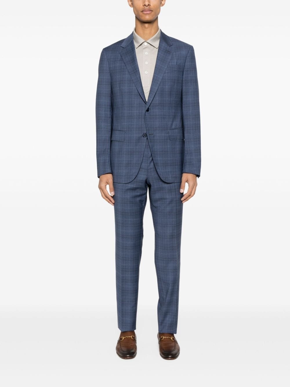 single-breasted wool suit - 2