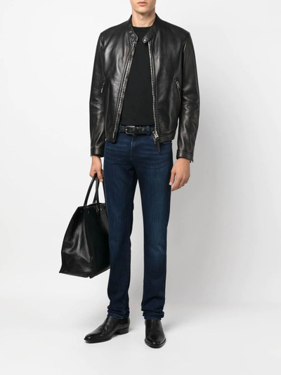 TOM FORD zip-front leather jacket outlook