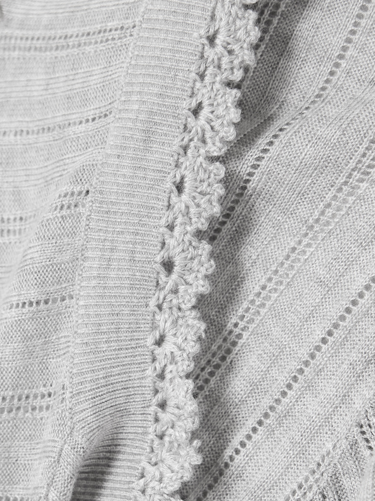 Gemma Crochet-trimmed Pointelle-knit Sweater - 4