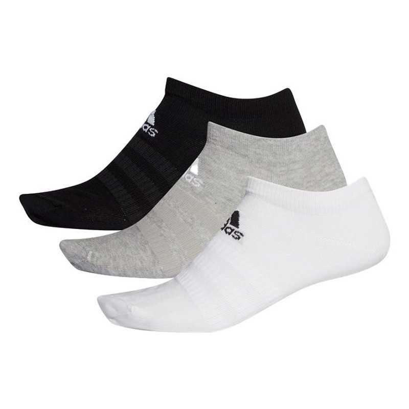 adidas 빛 낮은 3pp 스포츠 훈련 양말 백색/회색/검정 DZ9400 1