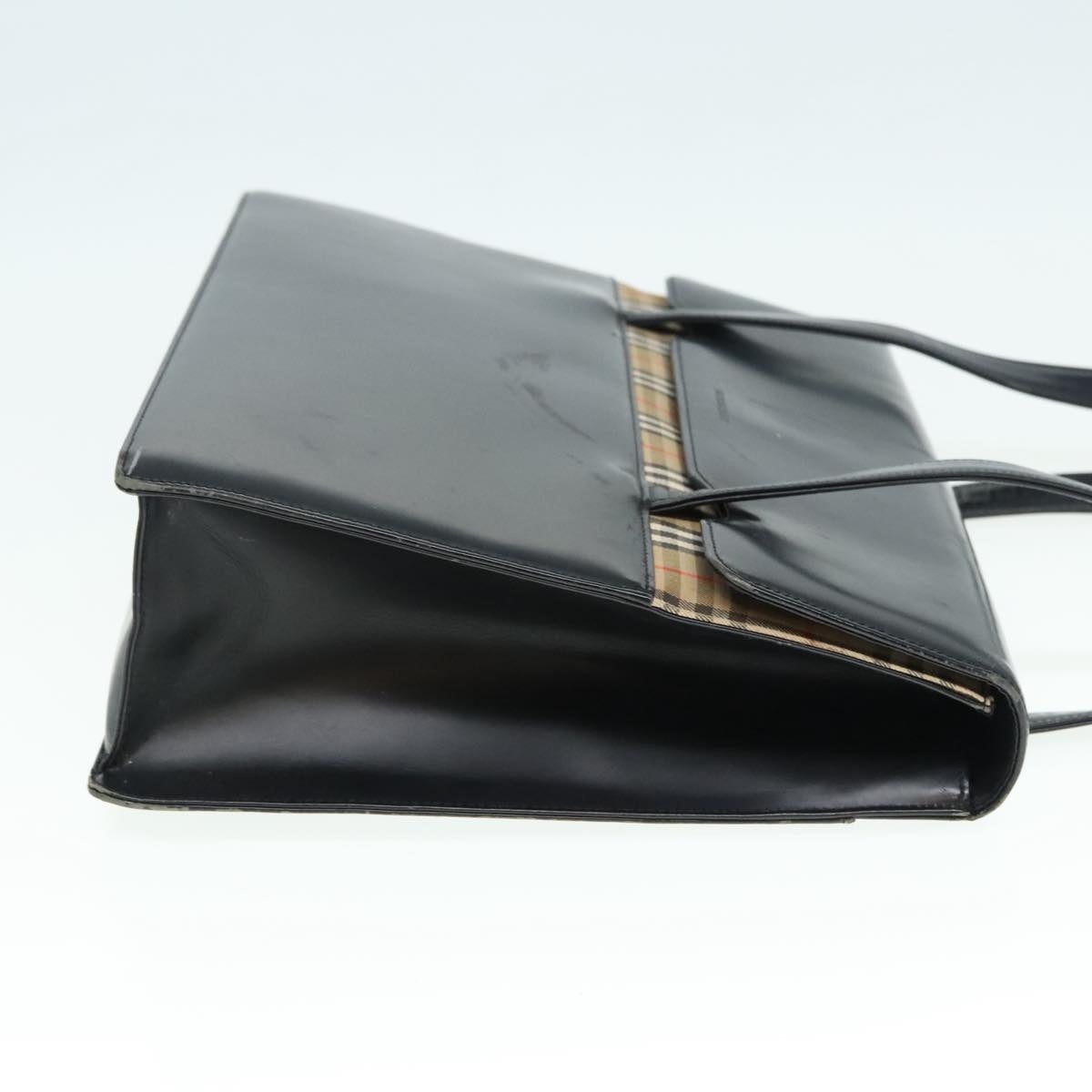 Burberry Shoulder Bag Leather Black Silver - 3