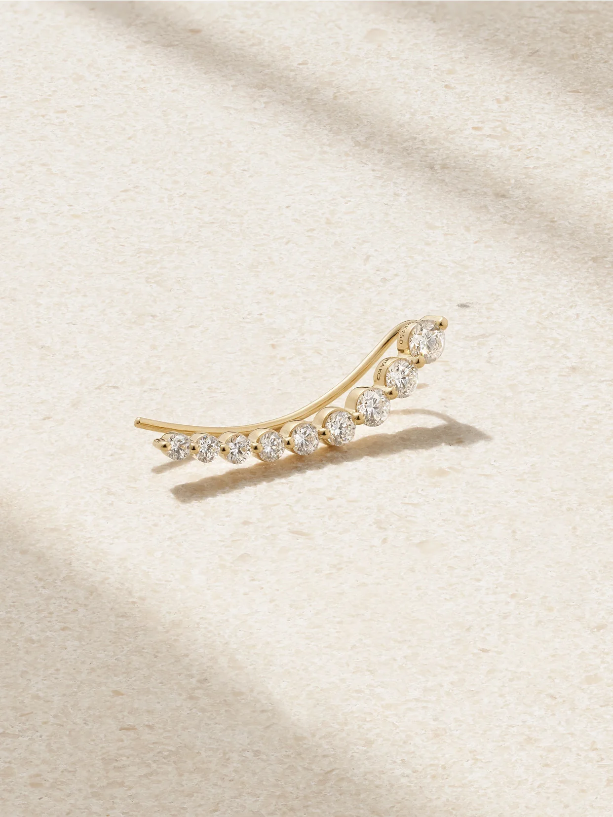 18-karat Gold Diamond Single Earring - 1