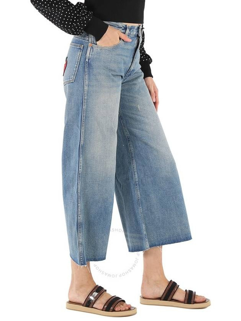 GUCCI Gucci Ladies Blue Denim Pants With Patches, Waist Size 23" outlook