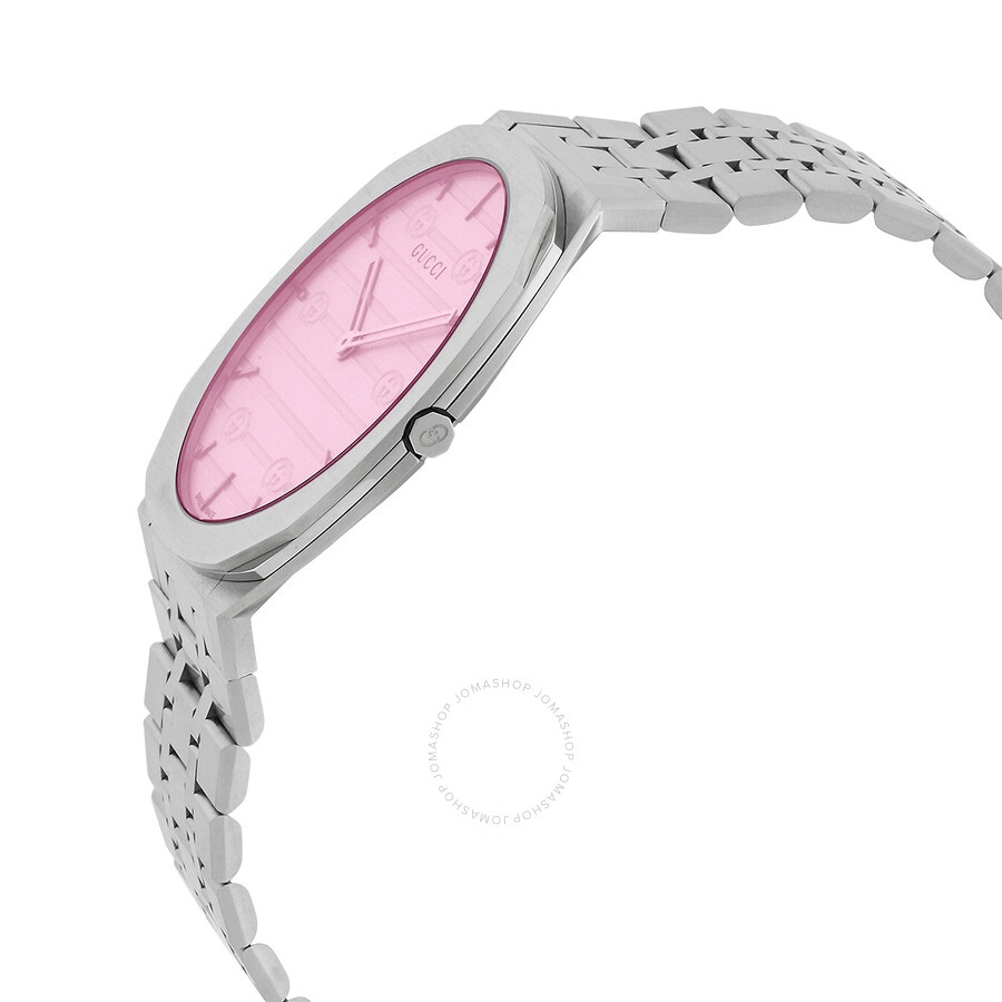 Gucci 25H Quartz Pink Dial Ladies Watch YA163410 - 2
