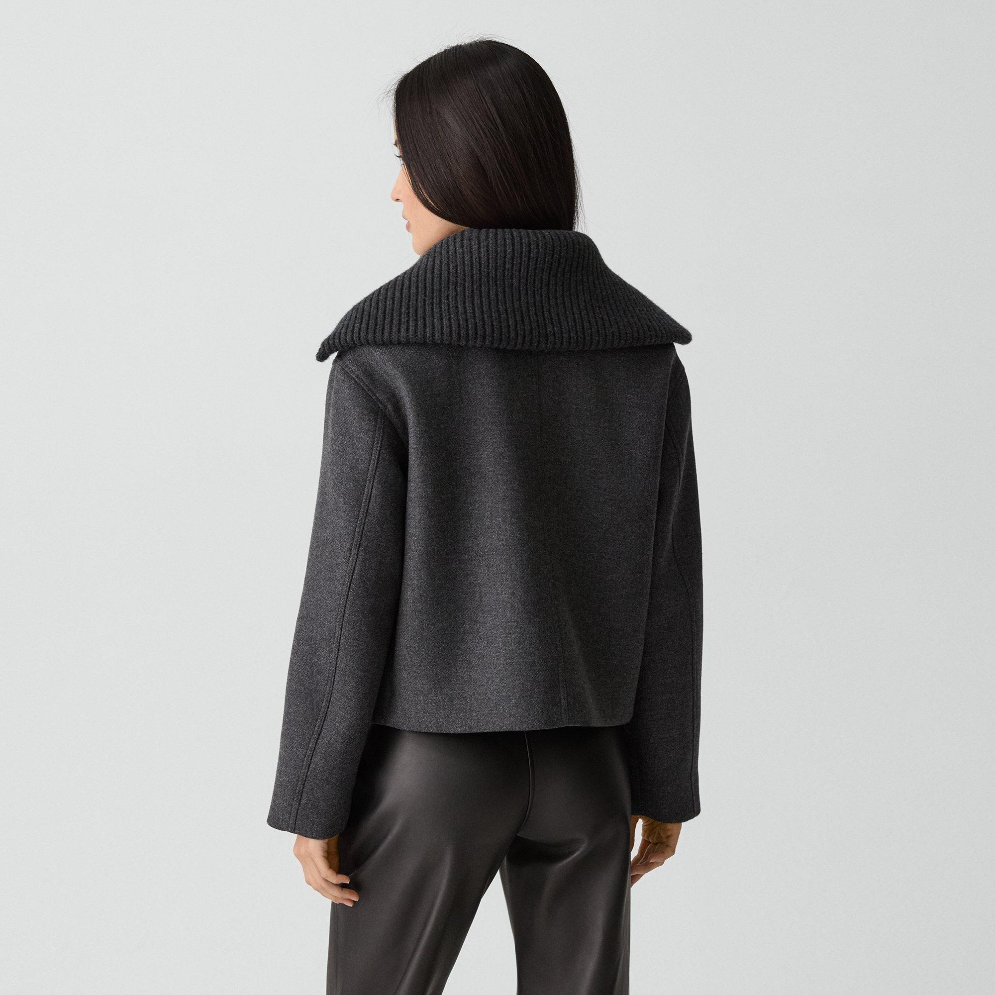 Wing Collar Jacket in Wool - 4