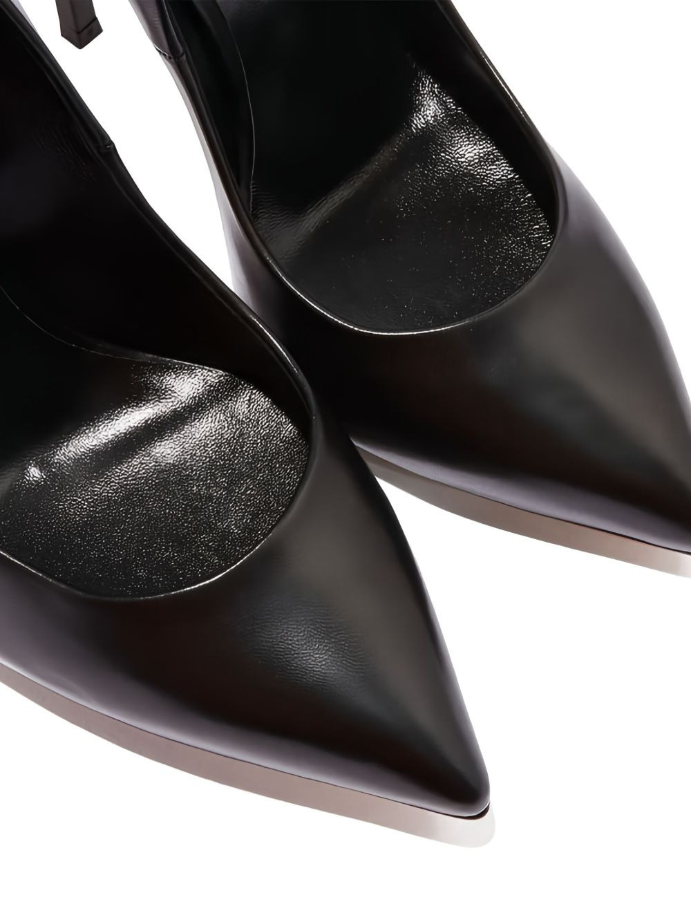 115mm leather heeled pumps - 3