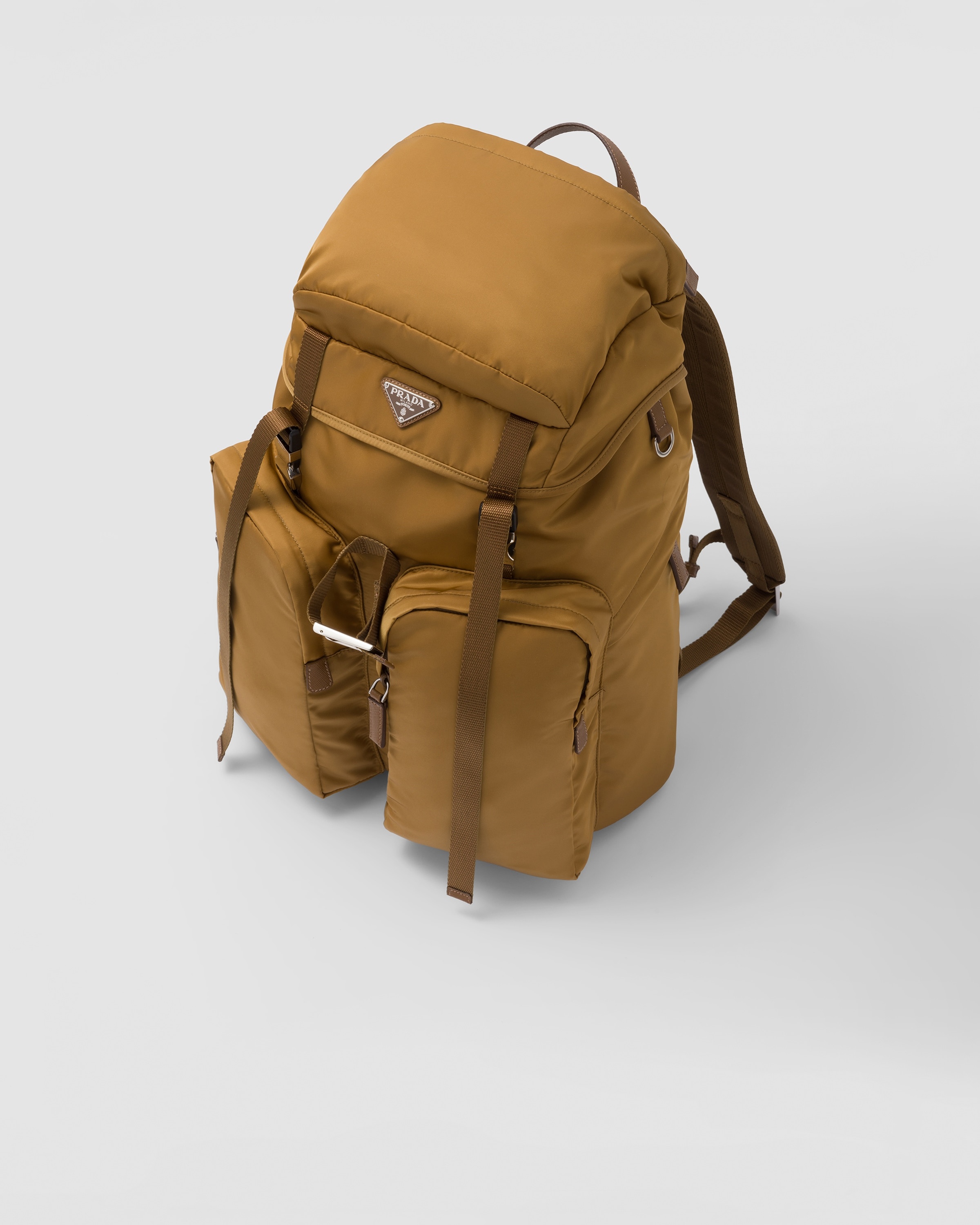 Re-Nylon and Saffiano leather backpack - 3