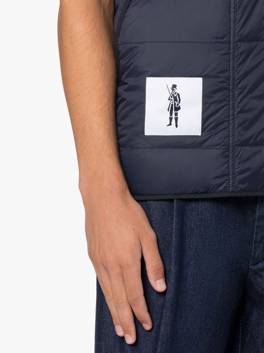FOUR SEASON NAVY NYLON GILET - 5