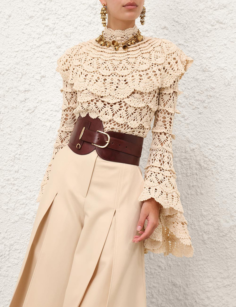 Zimmermann HYPNOTIC HAND CROCHET SWEATER outlook