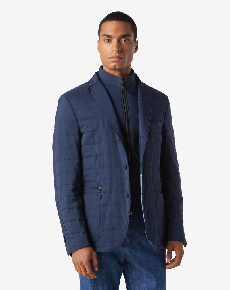 Blue water-repellent jacket with inner vest 3