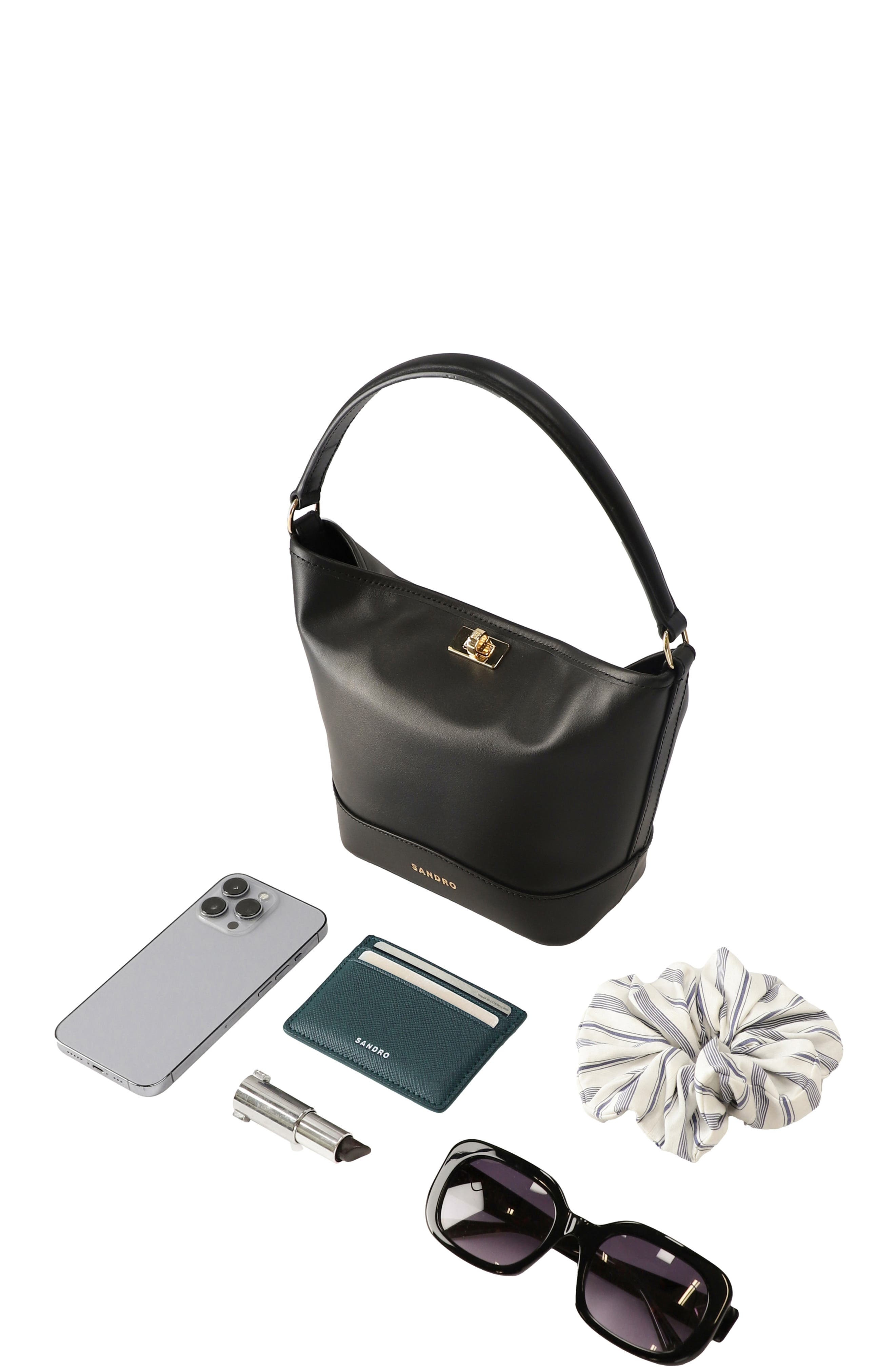 SANDRO Tangoso mini leather bag in Black at Nordstrom - 7