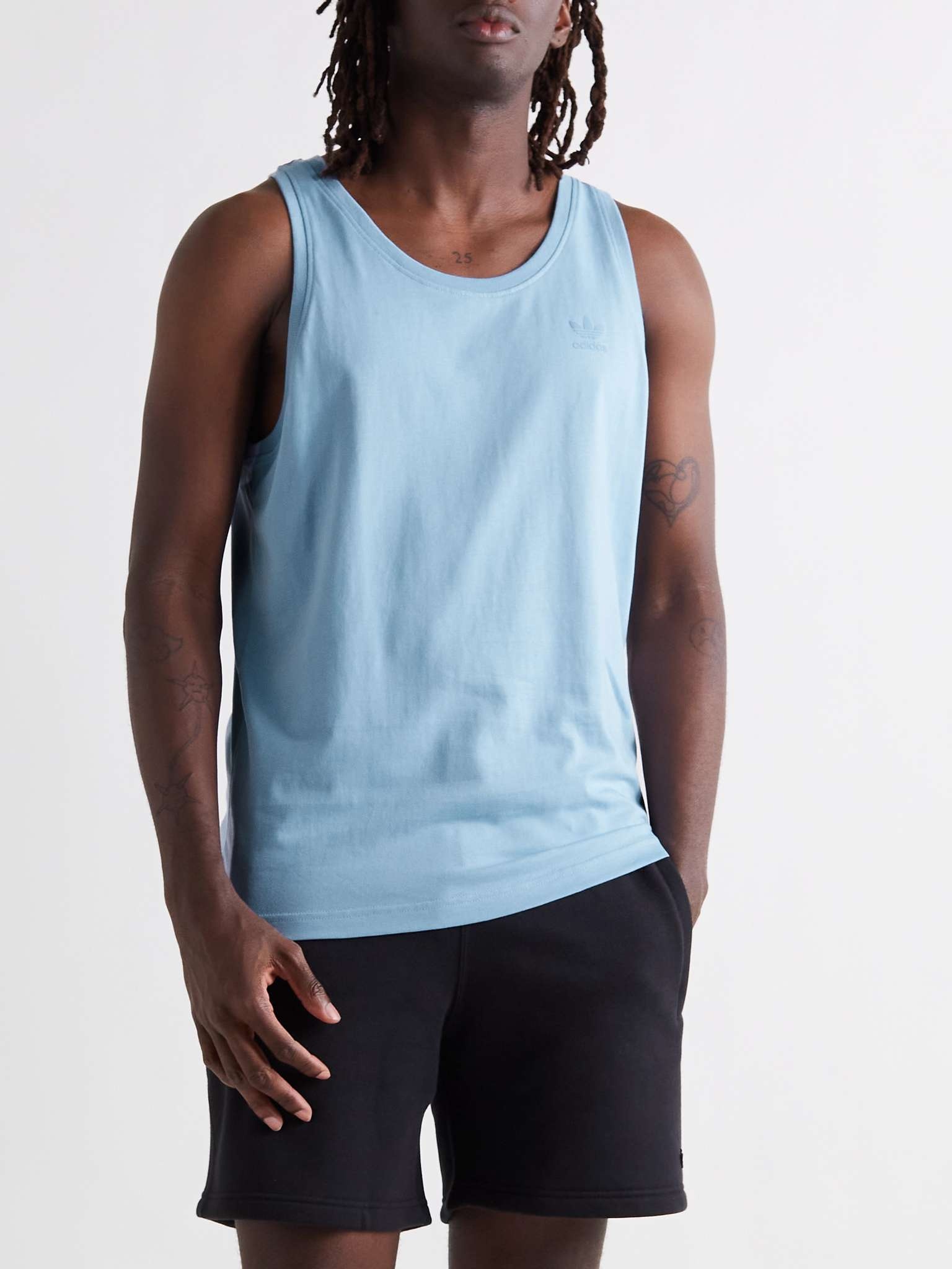 Logo-Flocked Cotton-Jersey Tank Top - 4