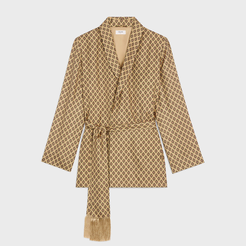 smoking shirt in silk twill 1