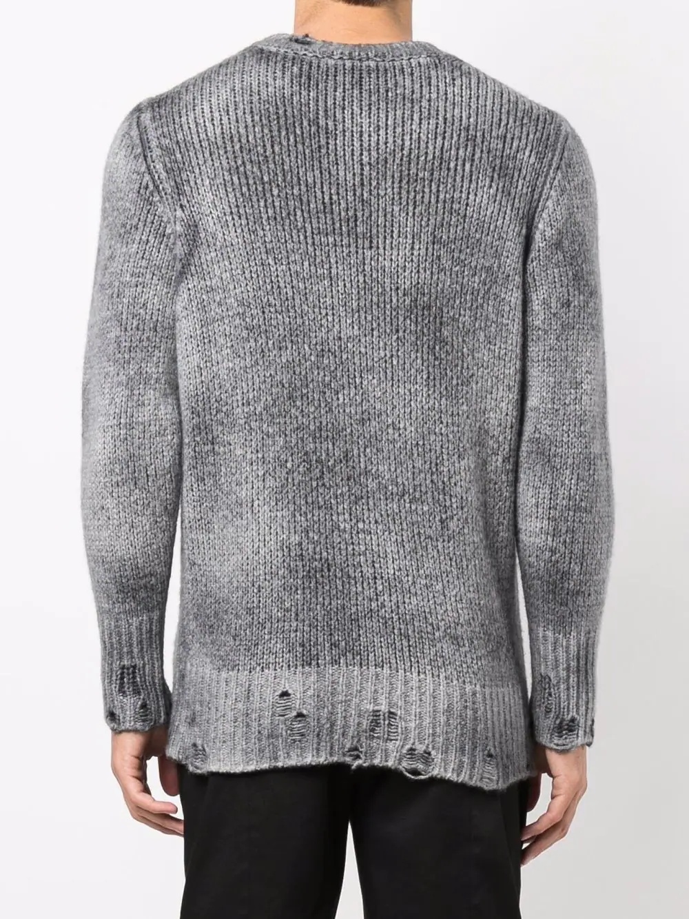 destroyed knitted crewneck sweater - 4