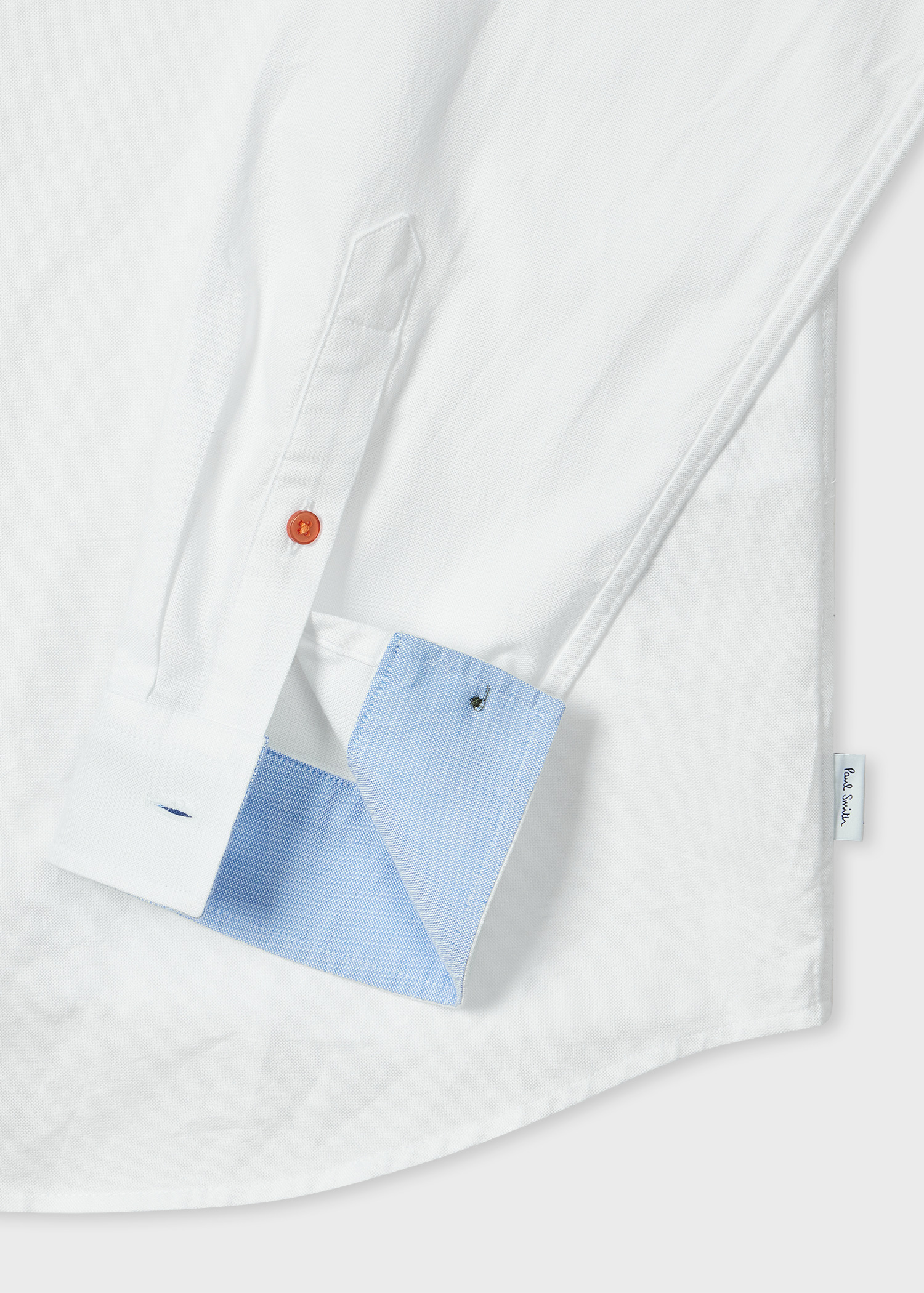 Tailored-Fit White Organic-Cotton Multicolour Button Oxford Shirt - 2