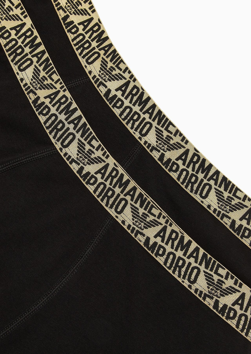 EMPORIO ARMANI Two-pack of ASV all-over shiny logoband boxer briefs outlook