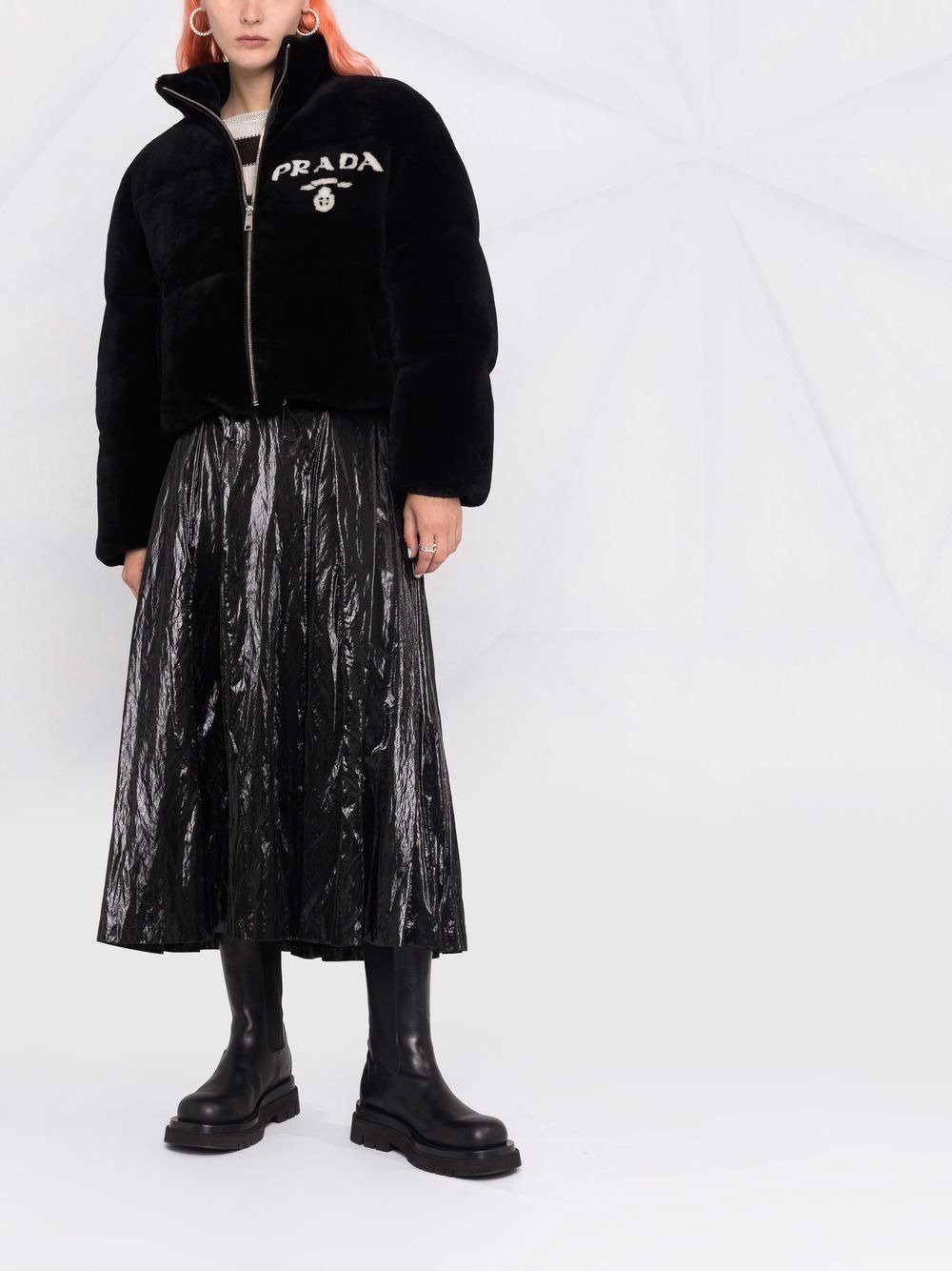 logo-print zip-fastening jacket - 2
