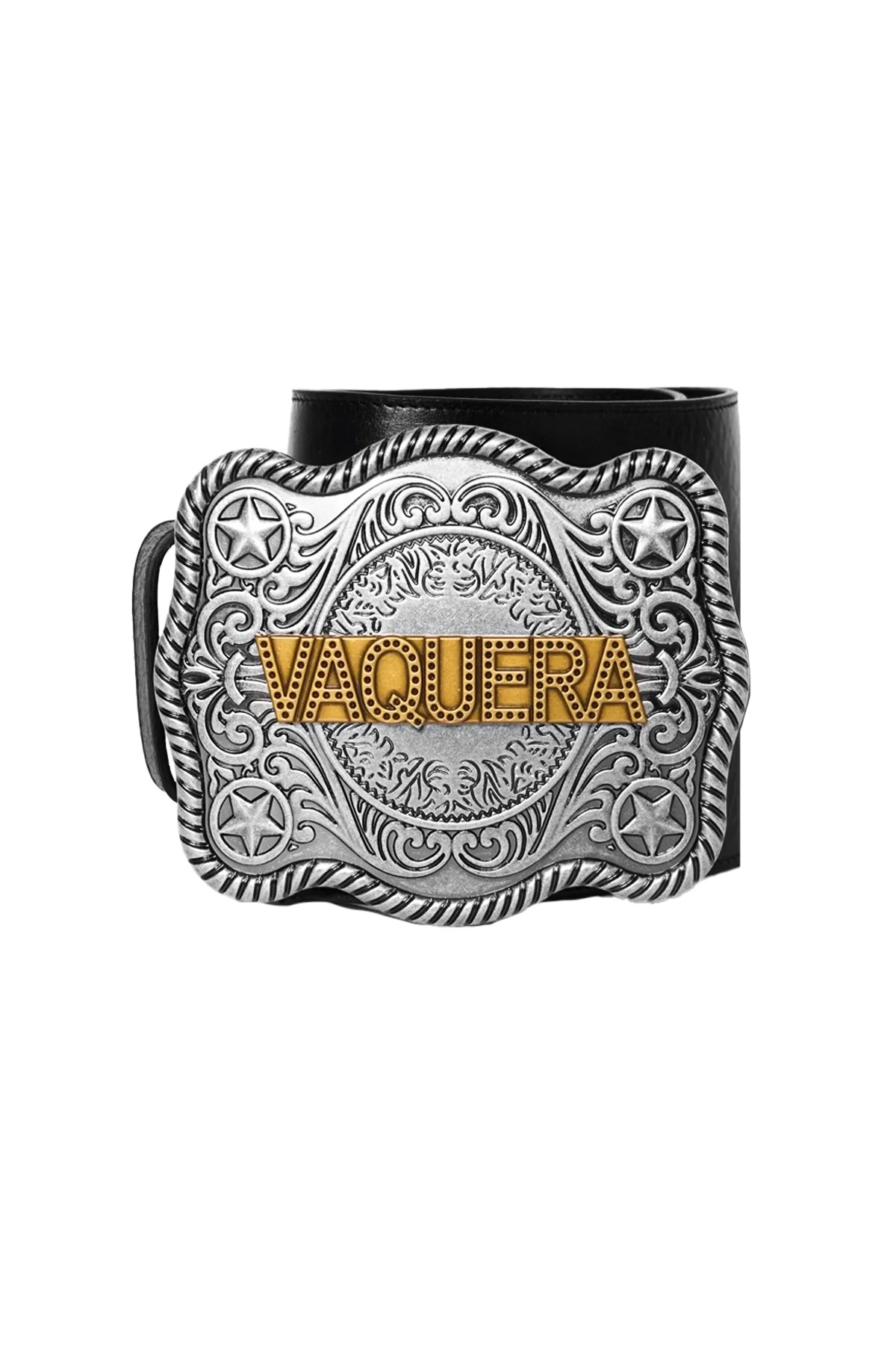 Vaquera Women Western Belt With Custom Buckle Black - 1
