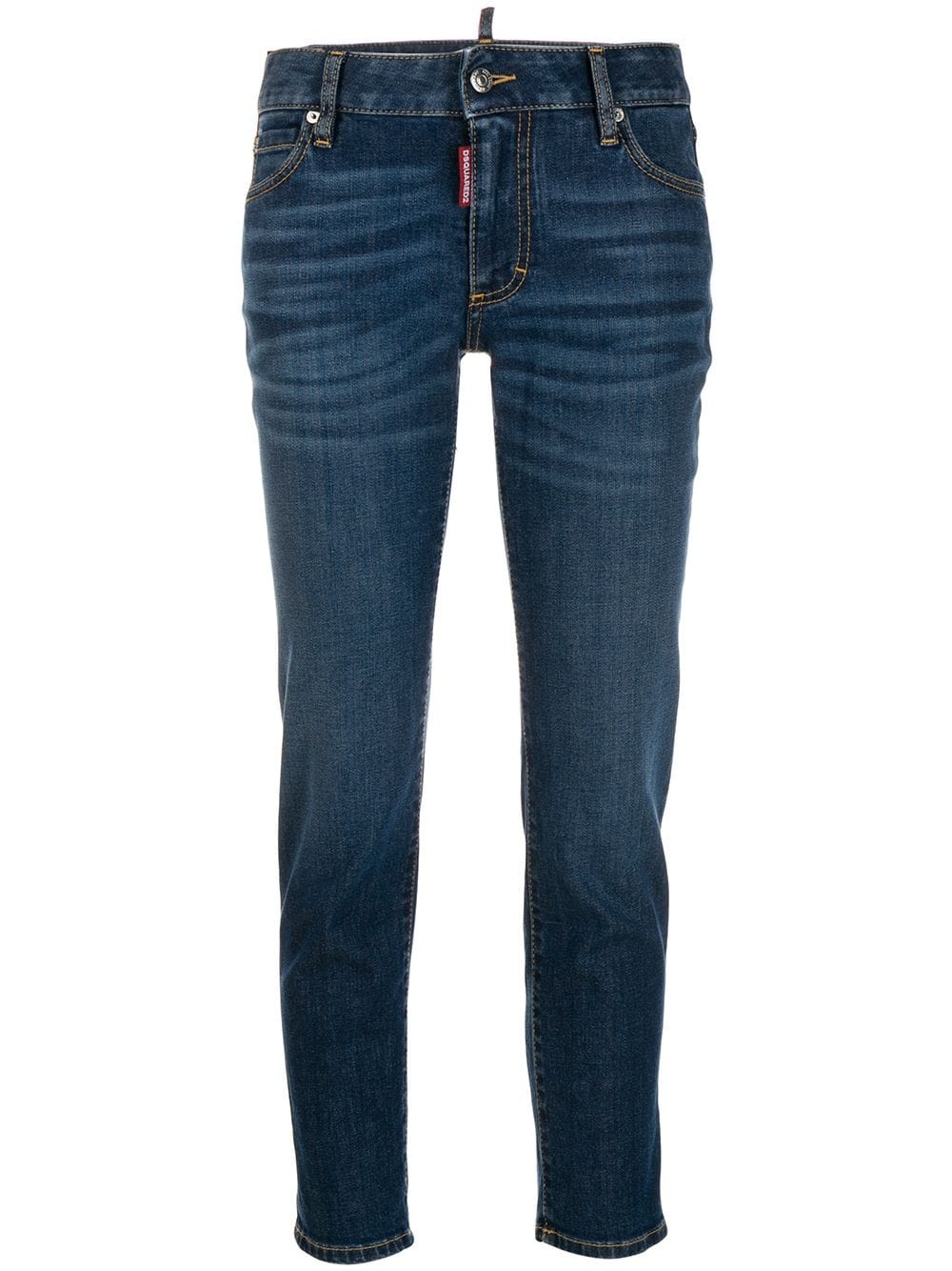 logo apliqué mid rise jeans - 1