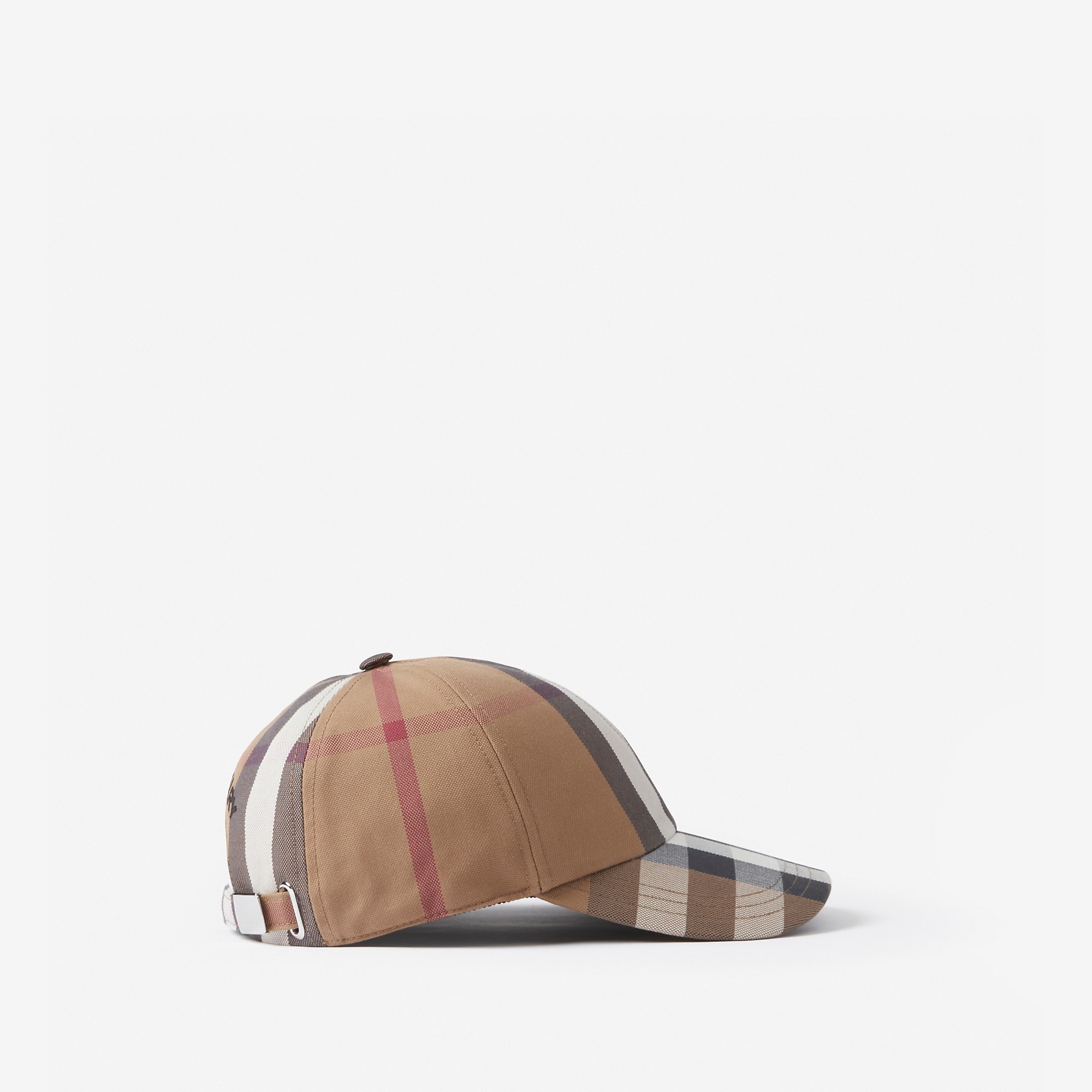 Embroidered Logo Check Cotton Baseball Cap - 4