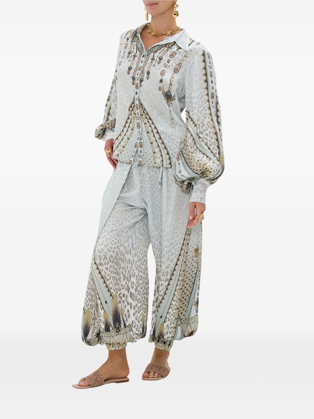split sleeve blouse - 3
